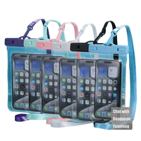 Étui de téléphone portable étanche Yuanfeng IPX8 en PVC transparent avec fermeture à boucle et cordon