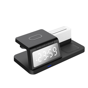 6 Trong 1 Tùy Chỉnh Đa Chức Năng 6 Trong 1 Đồng Hồ Báo Thức 15W LED Ánh Sáng Ban Đêm Sạc Không Dây Cho Samsung Điện Thoại Đồng Hồ Tai Nghe - Product Image 4