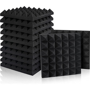 WOXIN moderna piramide acustica fogli di schiuma 5cm di spessore facile installazione spugna insonorizzata per uso interno <span class=keywords><strong>in</strong></span> studi KTV - Product Image 1