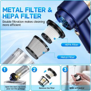 2 in 1 Large Suction Wireless Handheld Car Vacuum Cleaner Wireless Air <b>Duster</b> Desktop Vacuum Cleaner - Product Image 3