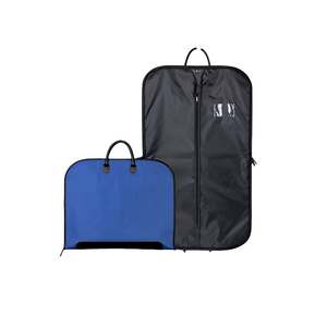 Logotipo personalizado impreso a prueba de polvo viaje colgante traje vestido, abrigo ropa cubre bolsas de ropa con asa de cuero/ - Product Image 4