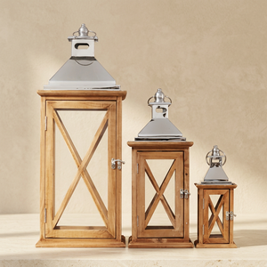 Juego de 3 farolillos de madera de tendencia de latón AK, diseño atractivo, tarro de vela único, artículo decorativo moderno para decoración de Hotel - Product Image 1