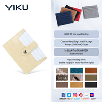 YIKU dompet kartu kredit kulit PU minimalis, pemegang kartu kredit minimalis tekstur buaya ramping pasokan pabrik