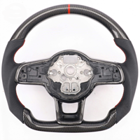 Volant en fibre de carbone personnalisé pour Volkswagen VW Golf 4 5 6 6r 7 7r 7.5 8 MK4 5 8 7 7.5 6 5 GTI GTD Polo Scirocco R