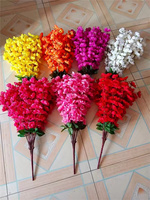 L-3533 Vente chaude Branches de fleurs de pêcher artificielles en soie, blanc, rouge, plusieurs couleurs, fausses fleurs de pêcher pour la décoration de mariage et de la maison