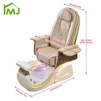 Chaise de pédicure spa électrique avec bain de pieds à remous pour salon de manucure