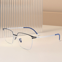 2024 gafas de diseño cuadrado Retro de titanio puro de negocios de moda gafas de lujo para hombres y mujeres marco óptico gafas ultraligeras