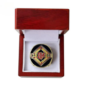 Cincin Kejuaraan Seri Dunia 1920 <span class=keywords><strong>Cleveland</strong></span> <span class=keywords><strong>Indians</strong></span> MLB, Perhiasan Olahraga Modis Berlapis Emas 18K dari Paduan Logam - Product Image 5