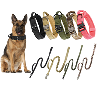 Collier tactique pour chien robuste avec boucle en alliage, en nylon de luxe, haute qualité, pour grands chiens, à double anse, décontracté, à dégagement rapide