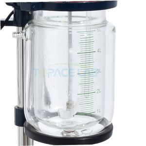 Topace-recipiente de reacción encamisado para escritorio, Reactor químico de vidrio de doble capa de 5L, 2L a 5L para decarboxilación - Product Image 5
