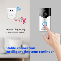 Sonnette de porte intelligente sans fil WiFi pour la maison, caméra vidéo HD 1440P avec détection PIR