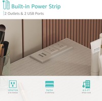 Nouveau design 2025 – Coiffeuse moderne pour chambre à coucher en bois et MDF avec miroir LED et chaise pour hôtels et salons