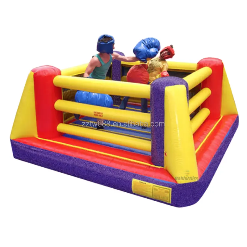 Tùy chỉnh điên Inflatable chiến đấu Vòng boxing thể thao trò chơi bơm hơi lớn bouncy boxing Nhẫn Arena cho bán