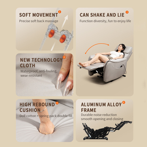 Canapé de salon moderne <span class=keywords><strong>en</strong></span> cuir pour salon simple électrique Fauteuil de massage inclinable pivotant pour home cinéma à bascule - Product Image 3