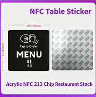 Carte NFC Google Review avec puce NFC213, laissez un avis en tapant sur la carte, avec code QR, panneau de table en acrylique pour restaurant, boutique, entreprise