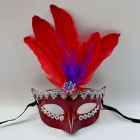 Masque en plumes pour Halloween, masque de mascarade, masque de cosplay, accessoire de costume de carnaval