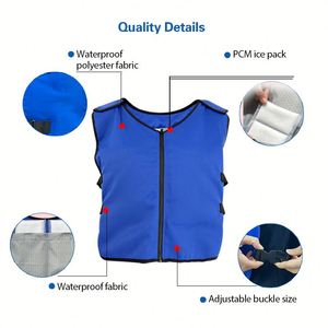 High-quality <b>Ice</b> <b>Pack</b> <b>Bag</b> Summer High Temperature Outdoor Safety Vest Preventing Heat Stroke Reusable Cooling Vest 55x37cm Body - Product Image 5