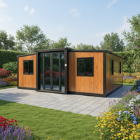 Kit de bungalow mobile à montage rapide, 2 chambres, maison conteneur pliable et extensible de 20 pieds, HUAYING, design moderne imperméable, hôtel