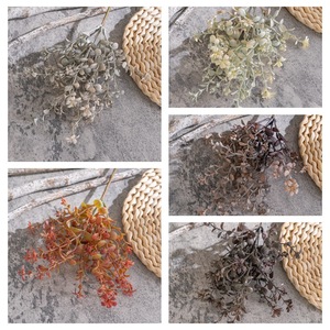 Fleurs artificielles CallaFloral gris orangé en plastique, branche unique pour la décoration intérieure, mariages transfrontaliers CL11004 - Product Image 4