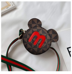 PU Leather Shoulder Mini <strong>Bag</strong> Print Cartoon with Single Strap for Woman Man and Unisex Fashion <strong>Bag</strong> Grey - Product Image 3