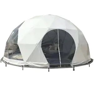 Luxury Roof Pvc Heated Eco Prefab Transparent Geodesic Dome Hotel Glamping Tent House Desert Round Dome Tent For Camping