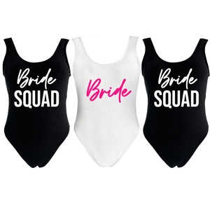 Traje de Baño de una Pieza Personalizado con Logotipo para el Equipo de la Novia, de Alta Calidad, Corte Alto, Color Sólido, con Relleno Extraíble, Traje de Baño para Mujer - Product Image 3