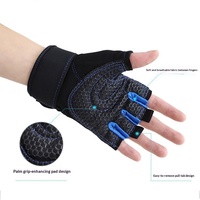 Nouveaux Gants de Fitness Mi-Doigts Homme Femme Antidérapants avec Soutien Poignet, Paume Rembourrée, Respirants pour Gym, Haltérophilie, Musculation, Cyclisme et Sports
