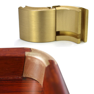 Chinese Style Tea Tray Brass <b>Corner</b> <b>Protectors</b> Rectangle Wood Handicraft Decorative Trays New Chinese Traditional Design - Product Image 2