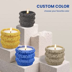 Bougeoirs et pots à bougies en céramique de luxe en porcelaine, personnalisables en taille et couleur, vides, pour la décoration intérieure et les mariages - Product Image 4