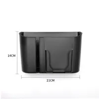 Organisateur de rangement pour voiture en ABS, poubelle multifonctionnelle, boîte de rangement pour dossier de siège, porte-mouchoirs, porte-gobelet, support de téléphone pour l'intérieur de la voiture