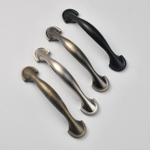 European Style Single Hole Cabinet Handle Zinc Alloy Antique Bronze <b>Black</b> Nickel 76mm Drawer Door Pull Handle - Product Image 1