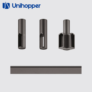 Aluminum Alloy <b>Wardrobe</b> Clothes Rack Thickened Crossbar Ceiling Mount Single Bar Non Detachable Flange Base - Product Image 3