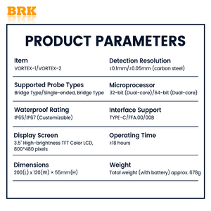 ब्रैंक वोर्टेक्स 1 पोर्टेबल एड्डी वर्तमान परीक्षक का पता लगाने वाली दरारें पाइप को उच्च संवेदनशीलता ip65 वाटरप्रूफ 500,000 पूर्व-संग्रहीत - Product Image 5