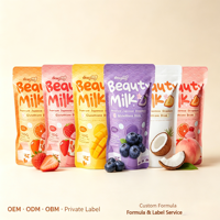 OEM ODM Dear Kitty Glutathione Collagen Milk Drink Powder Fruit Flavor 180g Skin Radiance Support Private Label