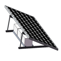 Kit Pemasangan Panel Surya Modular Segitiga - Braket Teleskopik AL6005-T5 Tahan Korosi, Penguncian Tanpa Alat, Tahan Beban Angin Atap & Tanah