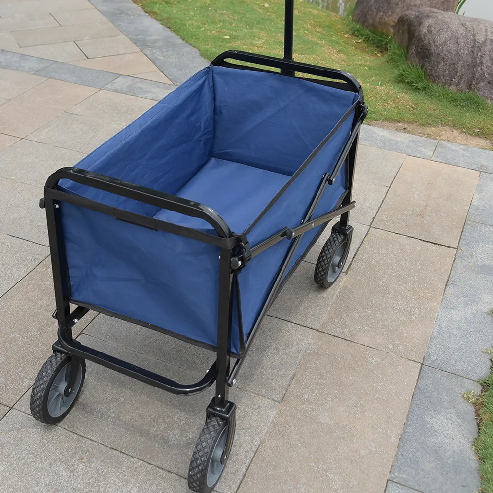 Nieuwe Ontwerp Opvouwbare Utility Tuin Push Bagage Trolley Winkelwagen Strand Camping Wagon