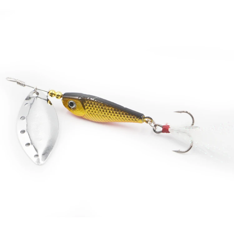 4 Spinner Per Pesca &ndash; Misura 2 &ndash; Esche Per Trota, Persico, Cavedano &ndash; Piuma Rossa