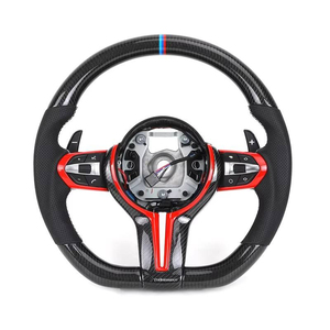 Volant en fibre de carbone avec couvercle de levier de vitesses rouge pour <span class=keywords><strong>BMW</strong></span> F10 F11 F20 F30 F32 F48 M3 M5 E90 E70 - Product Image 2