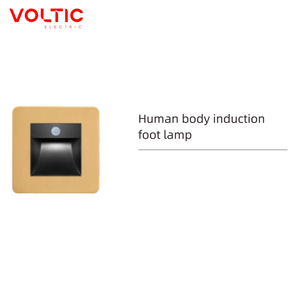 Lampes de sol pour la maison en acier inoxydable PC 3000K Ra90 86x86 CE ROHs avec détecteur de mouvement, éclairage mural LED, éclairage de marche - Product Image 1