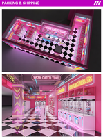 Machine à griffes commerciale double couche avec écran LCD et éclairage LED pour centre commercial, jeu de récompenses et machine à griffes à peluches