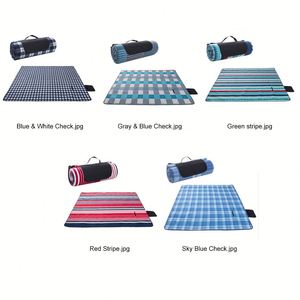 Classic Check Picnic Extra <b>Large</b> 3-Layer Padded Beach Blanket Portable Foldable Camping <b>Mat</b> for Private Label Brands - Product Image 2