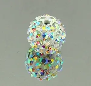 DIY 10mm Round Loose Polymer Disco Ball Clay Crystal Rhinestone Bubblegum Beads For Jewelry Making