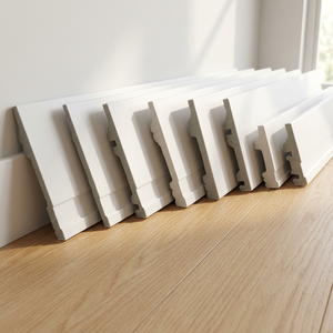 Moldura de Poliestireno PS Blanca de Alta Densidad para Zócalo de Pared, para Proyectos de Renovación de Hoteles, Oficinas y Hogares - Product Image 1