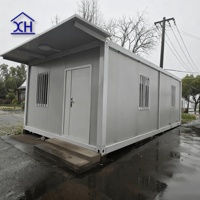 XH Maison mobile préfabriquée de luxe de 40 pieds, 2 salons, 1 salle de bain, maison conteneur détachable, panneaux sandwich, utilisation hôtelière, design moderne