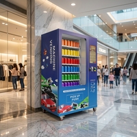 Máquina Expendedora Refrigerada de Bajo Consumo, Dispensador de Bebidas y Snacks con Funcionamiento 24/7