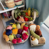 Jellycatt avec étiquettes, série fruits et légumes, jouets en peluche courte mignons, jouets anti-stress, poupées apaisantes, cadeaux de vacances