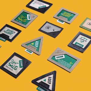 Custom Leather Hat <b>Patch</b> Sewing on Leather Label Embossed Logo for Clothes - Product Image 4