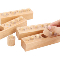 Cylindre en bois prise blocs jouets enfants Montessori jouets préscolaire apprentissage précoce jouets éducatifs pour enfants tout-petits