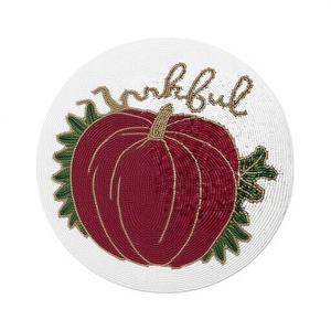 Manteles Individuales Personalizables Ecológicos con Diseño de Bordado de Lujo con Cuentas y Imagen de Santa Claus para Uso en Bodas y Fiestas en el Hogar - Product Image 1