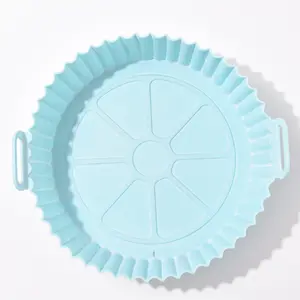 Ensemble d'accessoires de revêtement de friteuse à air solide en silicone réutilisables faciles à nettoyer moules en silicone pour friteuse à air